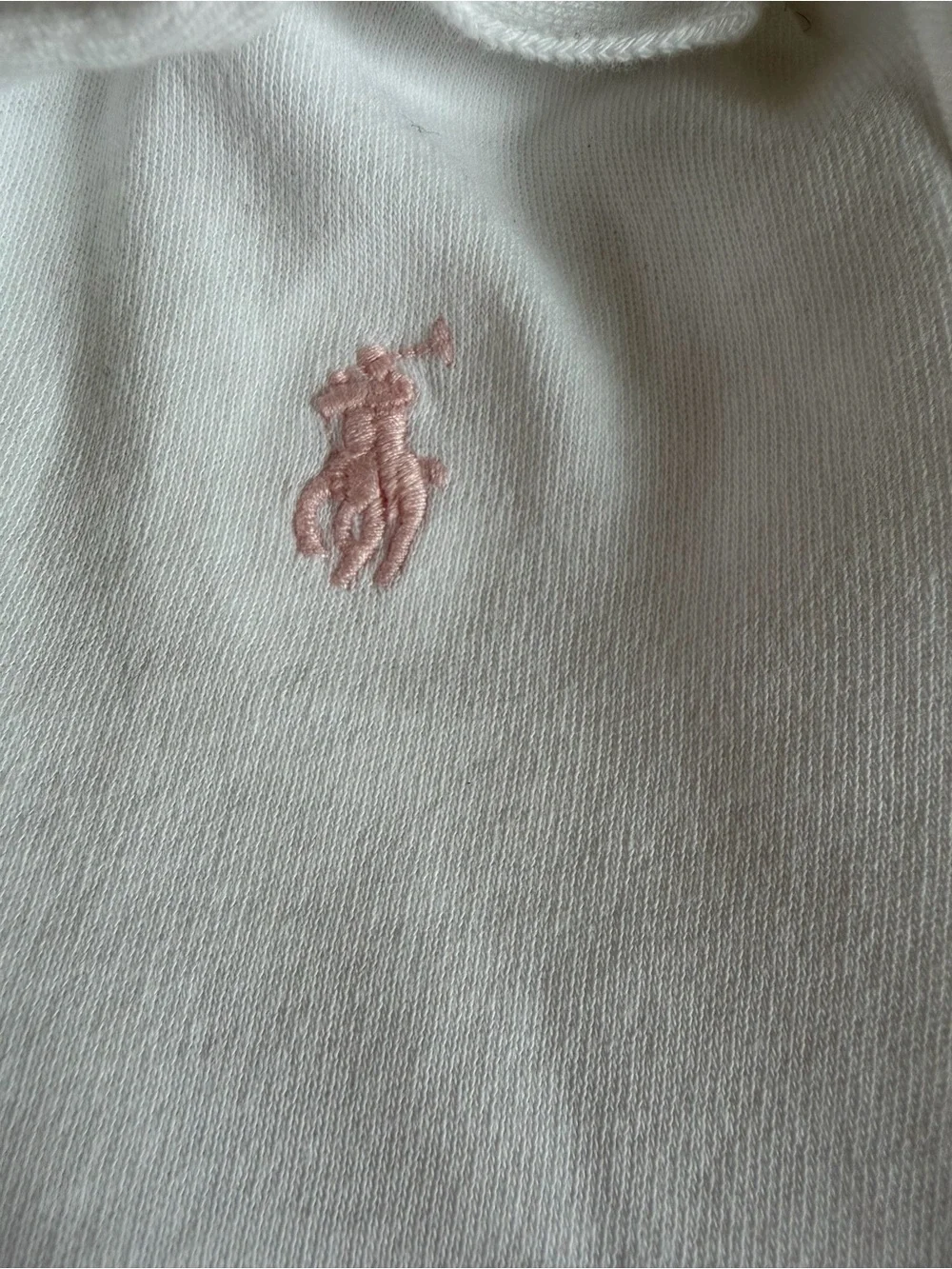Ralph Lauren White Polo Dress with Pink Logo Trim and Bloomers